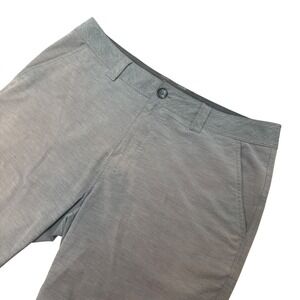 Prana Rotham Breathe Shorts Mens 34 Grey Recycled Polyester Organic Cotton